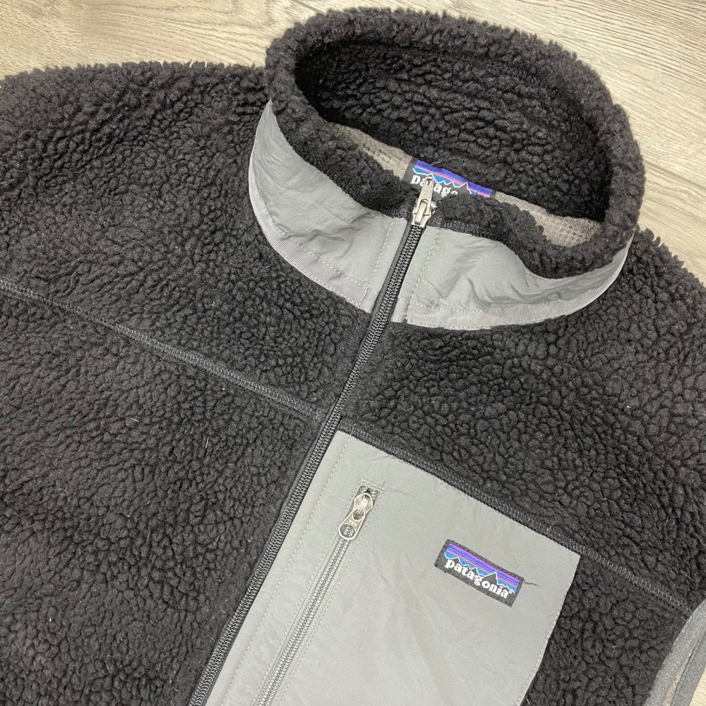 Patagonia Classic Retro-X Vest Mens XL Black Fleece Full Zip 23047FA12